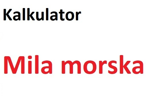 Mile morskie na km