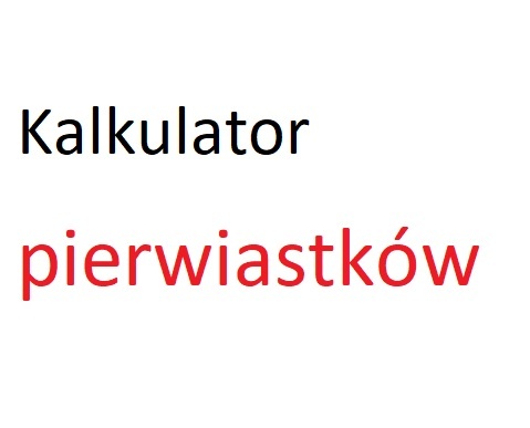 Kalkulator pierwiastków