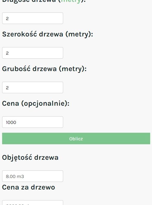 Kalkulator drewna
